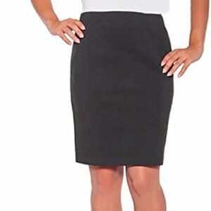 Mario Serrani Small Charcoal Pull On Skirt NEW